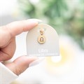 Libra Gold Tone Zodiac Sign Charm