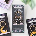 In My Witch Era Cat and Moon Enamel Keyring
