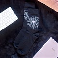 Spiderweb Heart Cotton Blend Socks