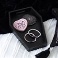 Plain Black Coffin Trinket Tray