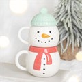 Set of 2 Winter Snowman Stacking Mugs