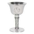 Silver Metal Pentagram Chalice