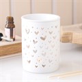 White Heart Cut Out Oil Burner and Wax Warmer