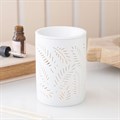 White Leafy Fern Cut Out Oil Burner and Wax Warmer