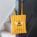 Striped Busy Bee Tote Bag