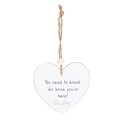 No Need To Knock Hanging Heart Sentiment Sign