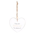 Enjoy Your Retirement Hanging Heart Sentiment Sign
