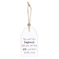 Can't Buy Happiness Wine Hanging Sentiment Sign