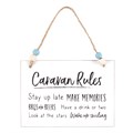 Caravan Rules Hanging Sign