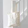 White Cat Print Polycotton Tote Bag