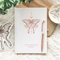 Luna Moth Daily Reflection Journal with Quartz Pen