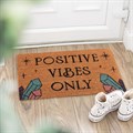 Natural Positive Vibes Only Doormat