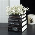 Black Cat Magick Book Stack Vase