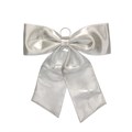 60cm Silver Metallic Fabric Bow
