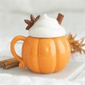 Tazza con coperchio alla crema di zucca