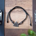 Black Celtic Triquetra Knot Cord Bracelet