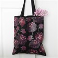 Dark Romance Floral Print Tote Bag