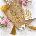 Set of 24 Luna Bloom Metal Leaf Bookmarks