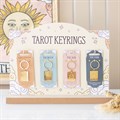 Set of 24 Vintage Tarot Keyrings on Display
