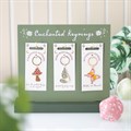 Set of 18 Enchanted Keyrings on Display