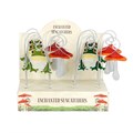 Set of 12 Frog and Toadstool Suncatcher Stakes in Display