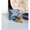 Set of 24 Gold Hare Ornaments in a Bag