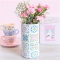 Vaso com estampado de azulejo