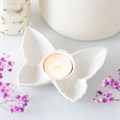 White Butterfly Tealight Candle Holder