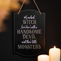Wicked Witch Family Hanging Sign