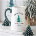 Farm Fresh Christmas Trees Ceramic Flower Jug